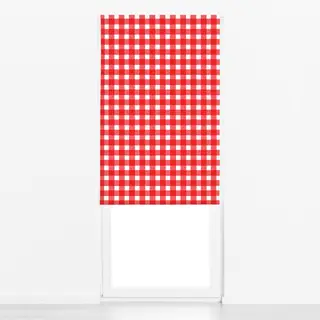 Raffrollo Karo Rot