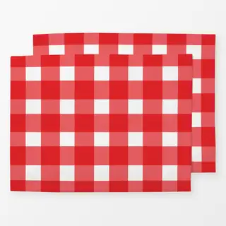 Tischset Karo Rot