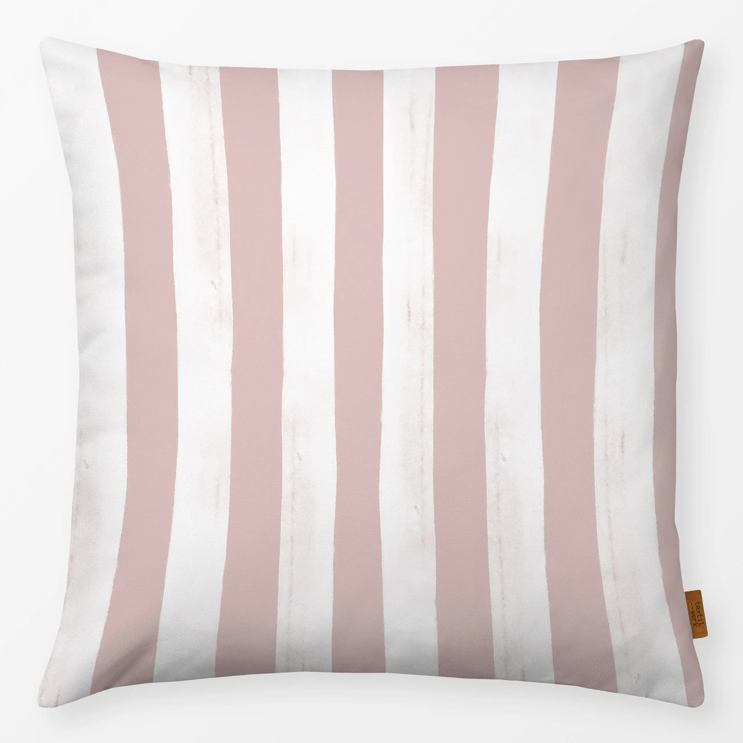 Kissen Art Stripes rosa - Frühling, Symbole & Muster, Ostern - von „Kruth Design"; Streifen, Ostern, landhaus, Fruehling, ge...