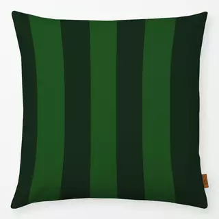 Kissen Streifen Dunkelgrün & Hellgrün