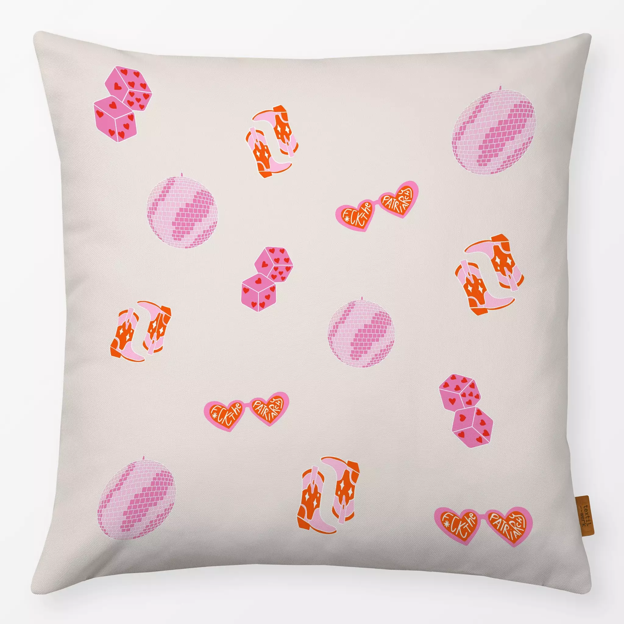 Kissen Kissen Eras Muster Pink Orange