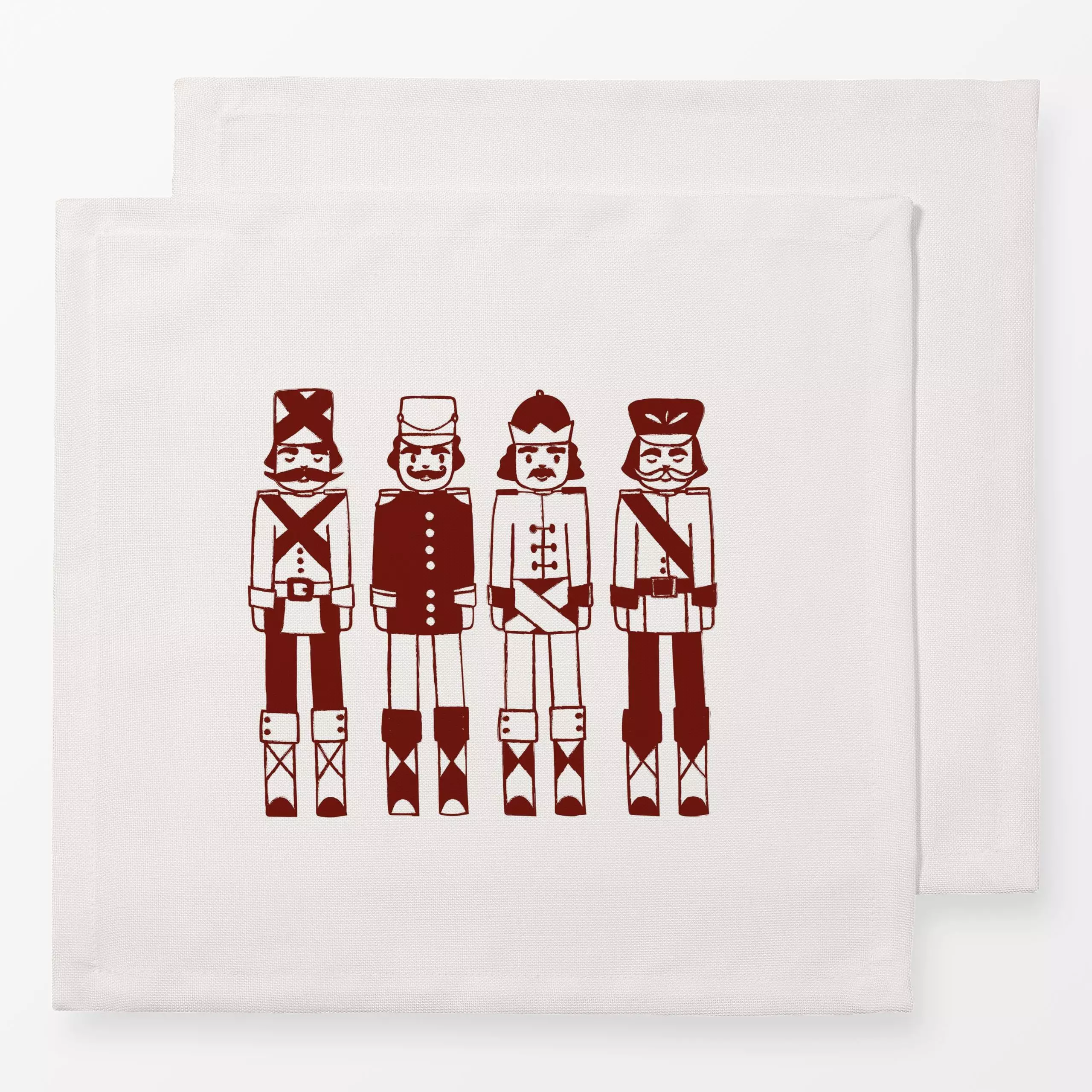 Servietten Nussknacker Gang rot - Weihnachten, Anlässe - von „Kruth Design"; Weihnachten, Winter, weihnachtlich, Weihnachtsd...
