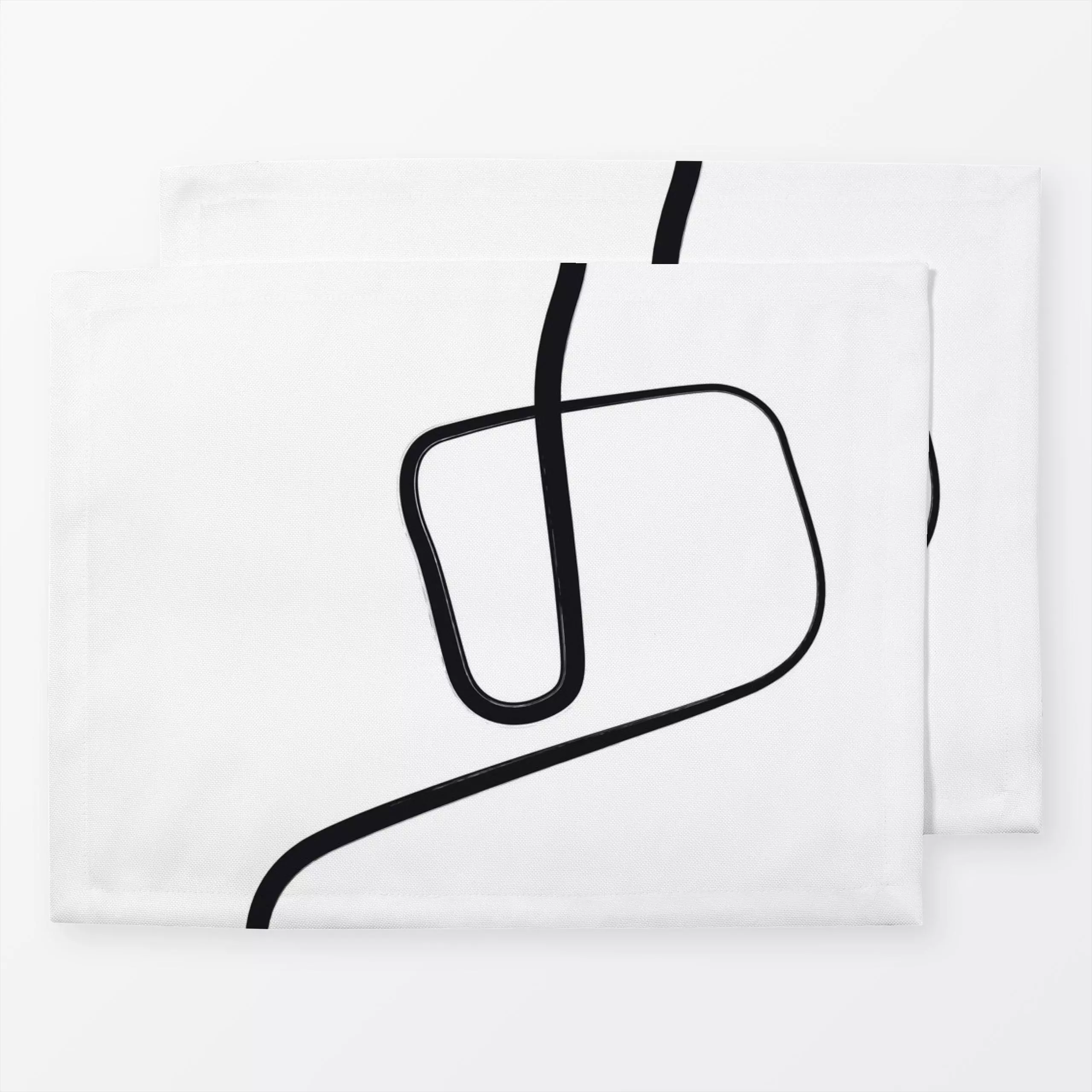 Tischset Ink strokes 2 - Symbole & Muster - von „Nouveau Prints"; Tusche, Linien, Minimalismus, lines, Tuschezeichnung, Mono...