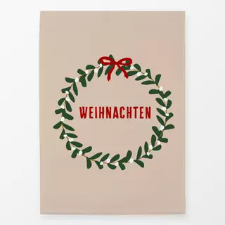 Geschirrtücher Kranz Weihnachten Beige