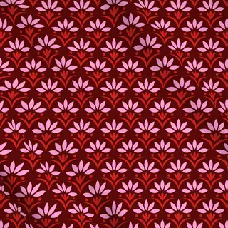 Meterware Vintage Florals brown red