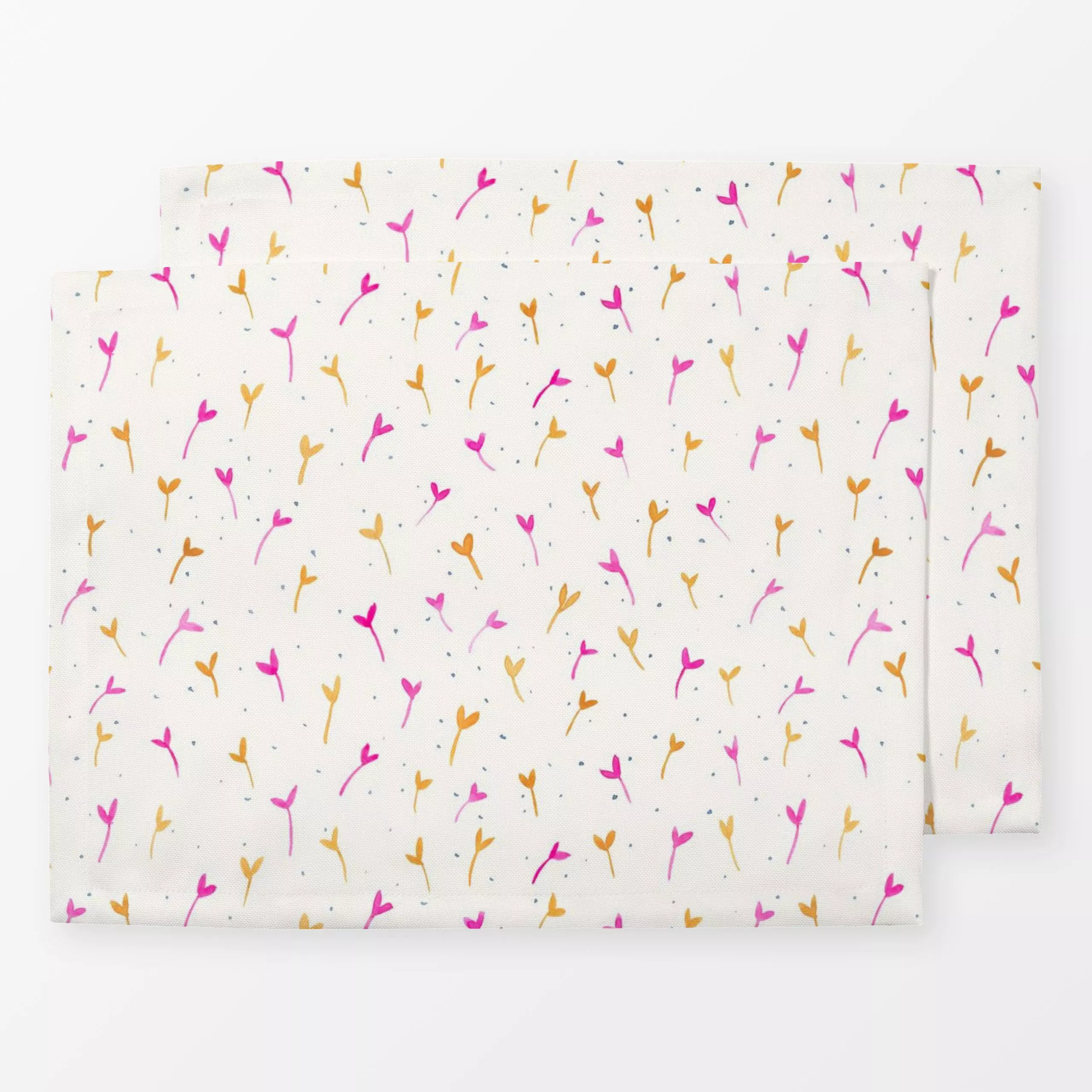 Tischset Summer Bliss - Blumen & Florales, Frühling, Pflanzen & Botanik - von „Studio Salz"; Wasserfarben, Aquarell, kleinge...