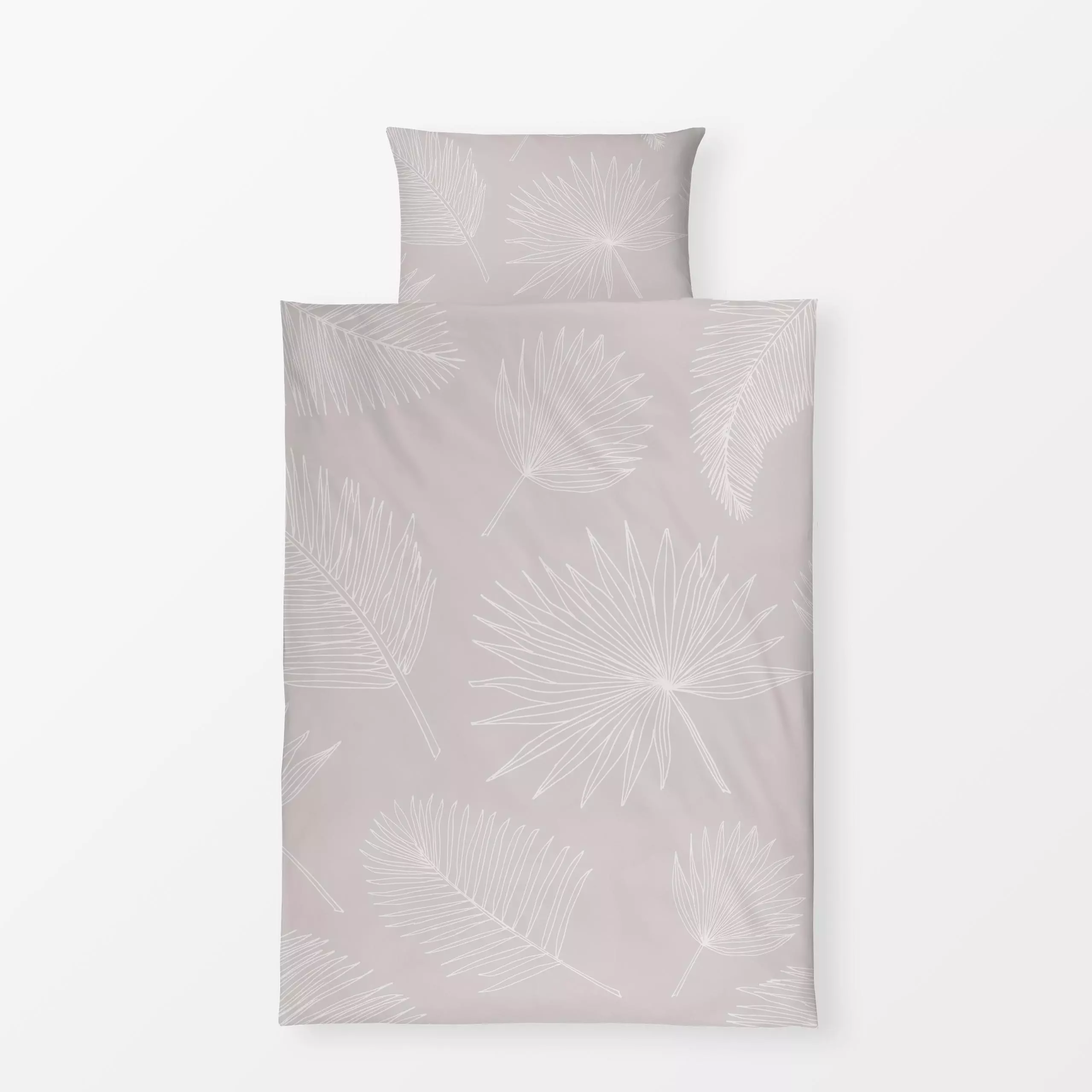 Bettwäsche Endlich Sommer Palmblätter - Blumen & Florales, Sommer - von „Uta Naumann"; boho, Blätter, Palmenwedel, palmenbla...