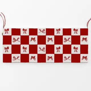 Bankauflage Checks Schleifen Rot