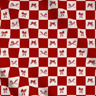 Meterware Checks Schleifen Rot