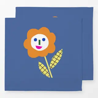 Servietten Daisy blau Sommer