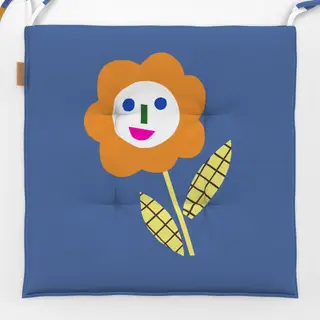 Sitzkissen Daisy blau Sommer