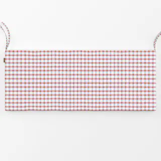 Bankauflage Karomuster Blau Rot