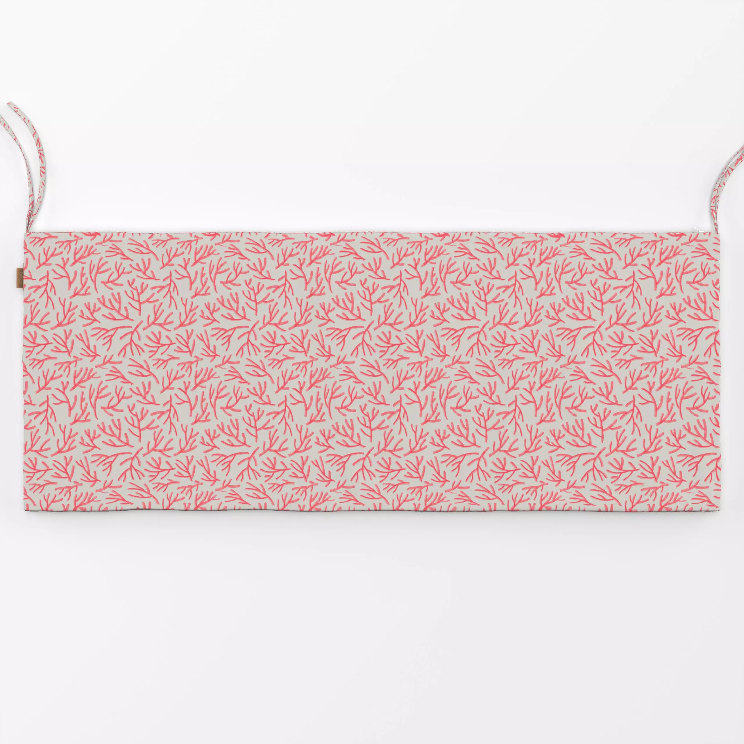 Bankauflage Vibrant Summer Korallen rot - Sommer, Symbole & Muster - von „Carolin Vonhoff"; Muster, Meer, Strand, beige, Som...