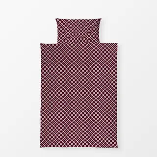 Bettwäsche Blumenpunkte Burgundy