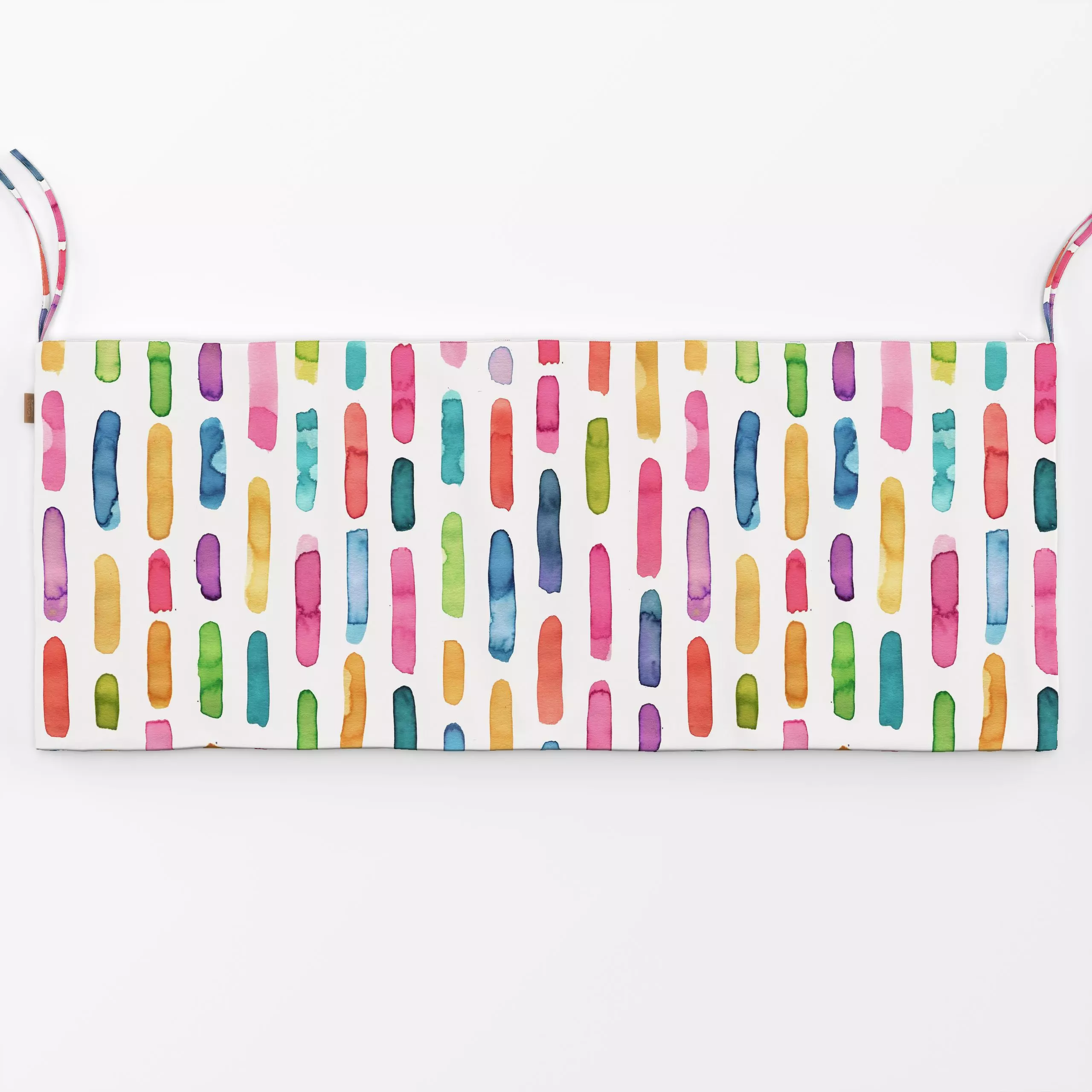 Bankauflage Party Stripes Multi - Sommer, Symbole & Muster - von „Ninola Design "; Linien, Kissen, Geometrisch, Sommer, rain...