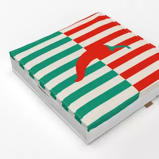 Bodenkissen Chilli Checks Stripes
