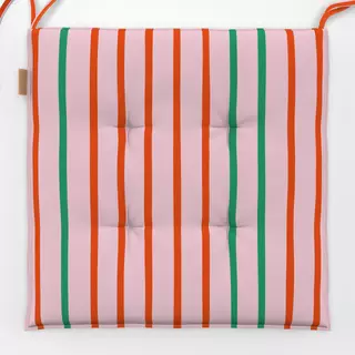 Sitzkissen Streifen Duo | rosa-rot-grün