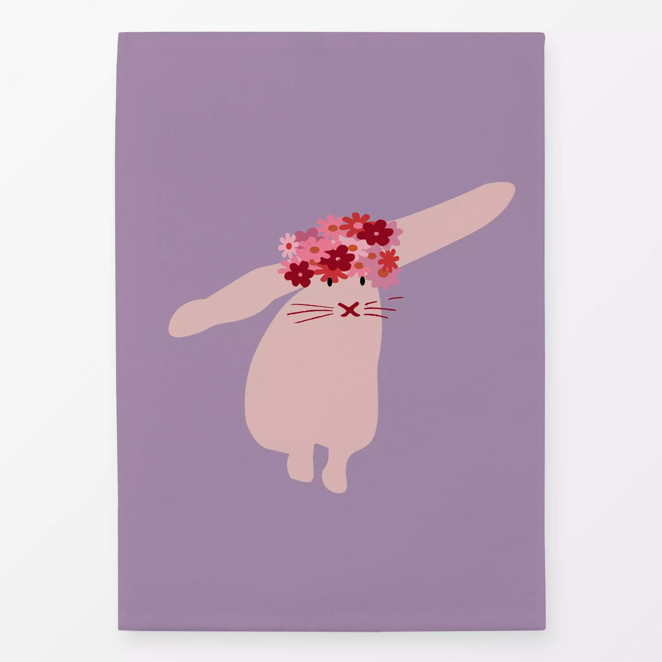 Geschirrtücher Osterhase Mit Blumen Flieder - Frühling, Tiere, Anlässe, Ostern - von „Alisa Knöß"; Blumen, Osterhase, Garten...