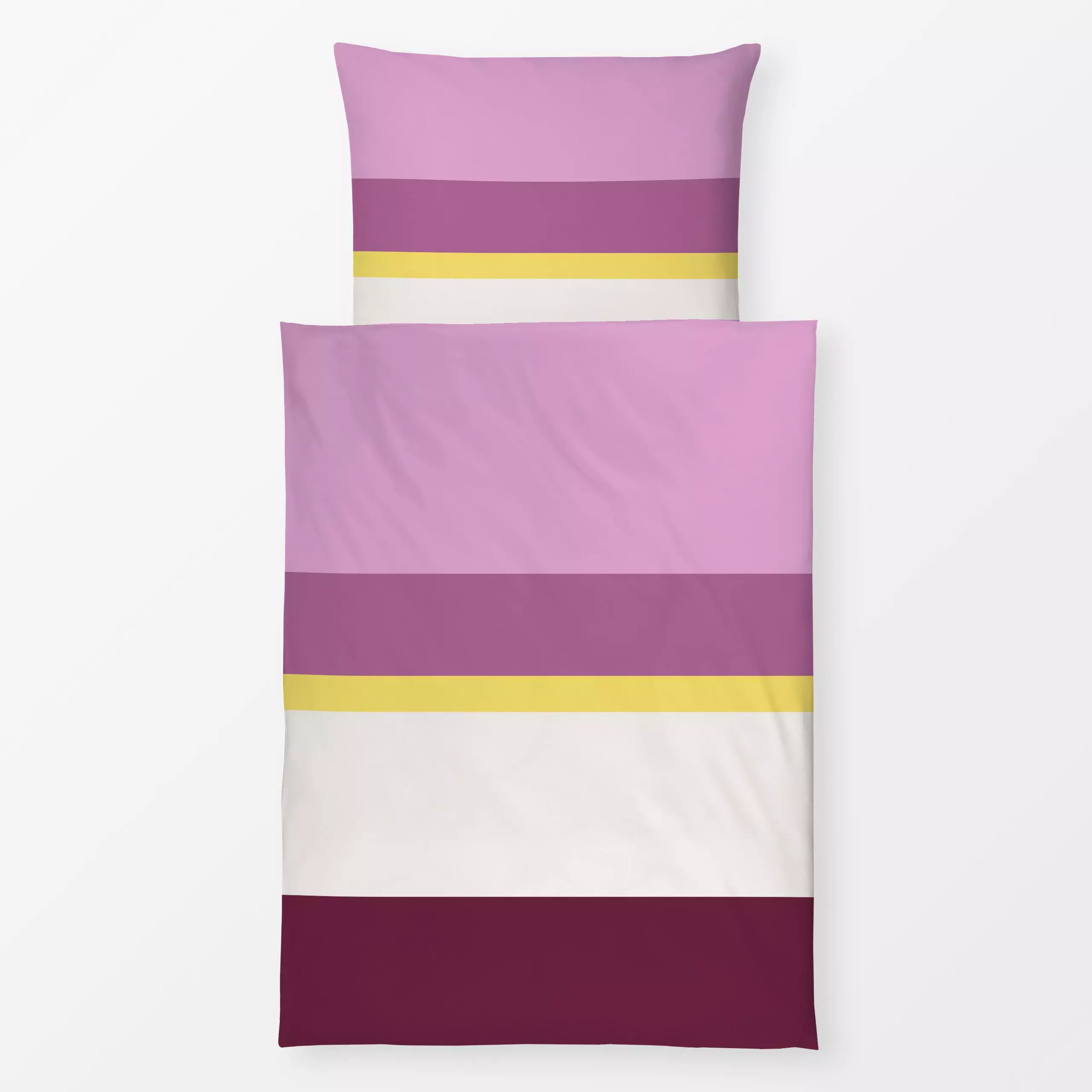Bettwäsche Farbfreude Streifen Lila - Symbole & Muster, Retro & Vintage - von „Primus Pattern"; minimal, Streifen, Retro, So...