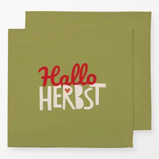 Servietten Hallo Herbst grün