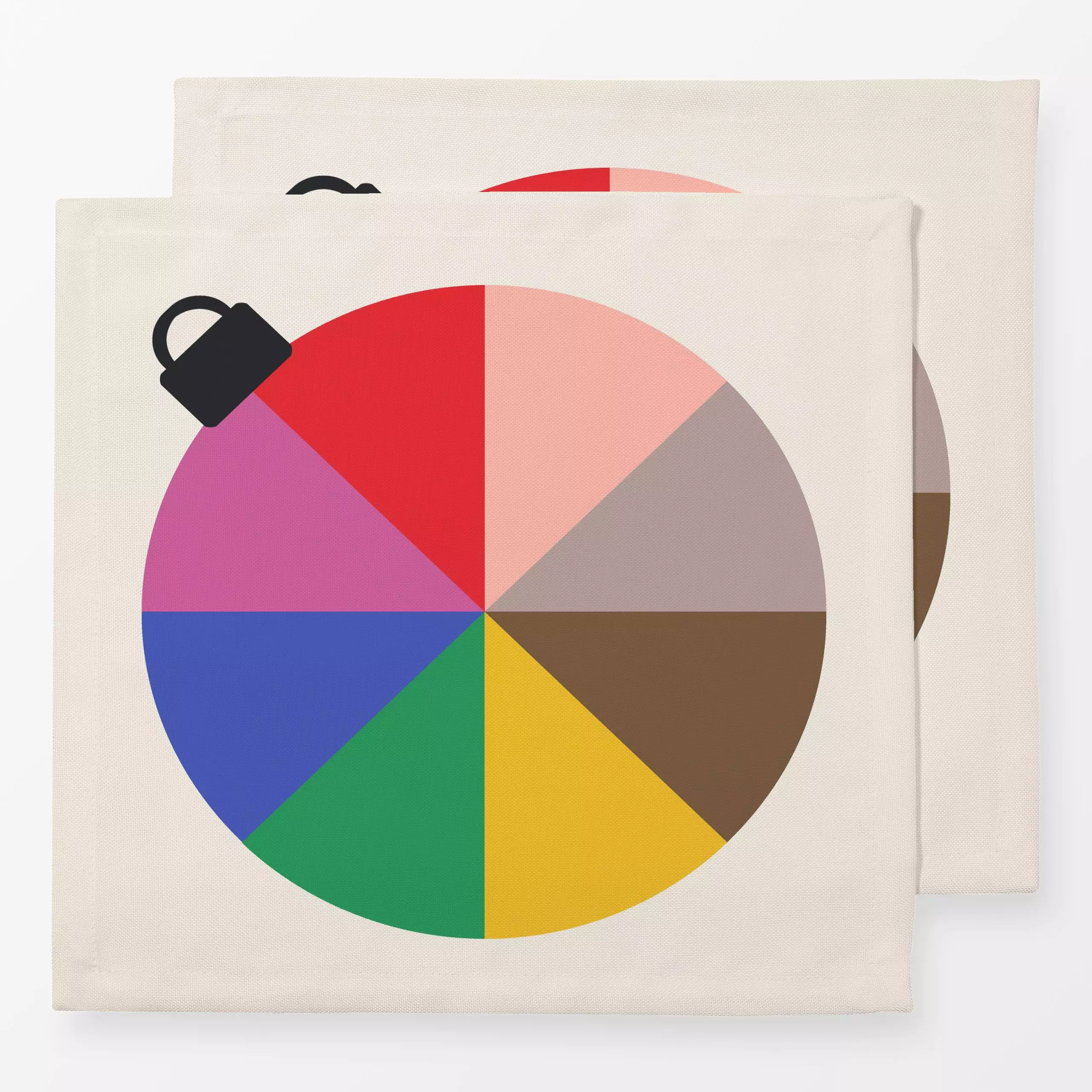 Servietten Regenbogen Kugel - Liebe, Romantik & Pride, Weihnachten - von „Julia Schumacher"; Regenbogen, christbaumschmuck, ...