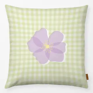 Kissen Kirschblüte Vichy grün