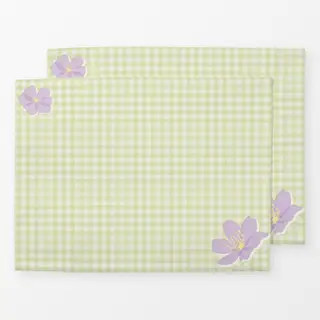 Tischset Kirschblüte Vichy grün