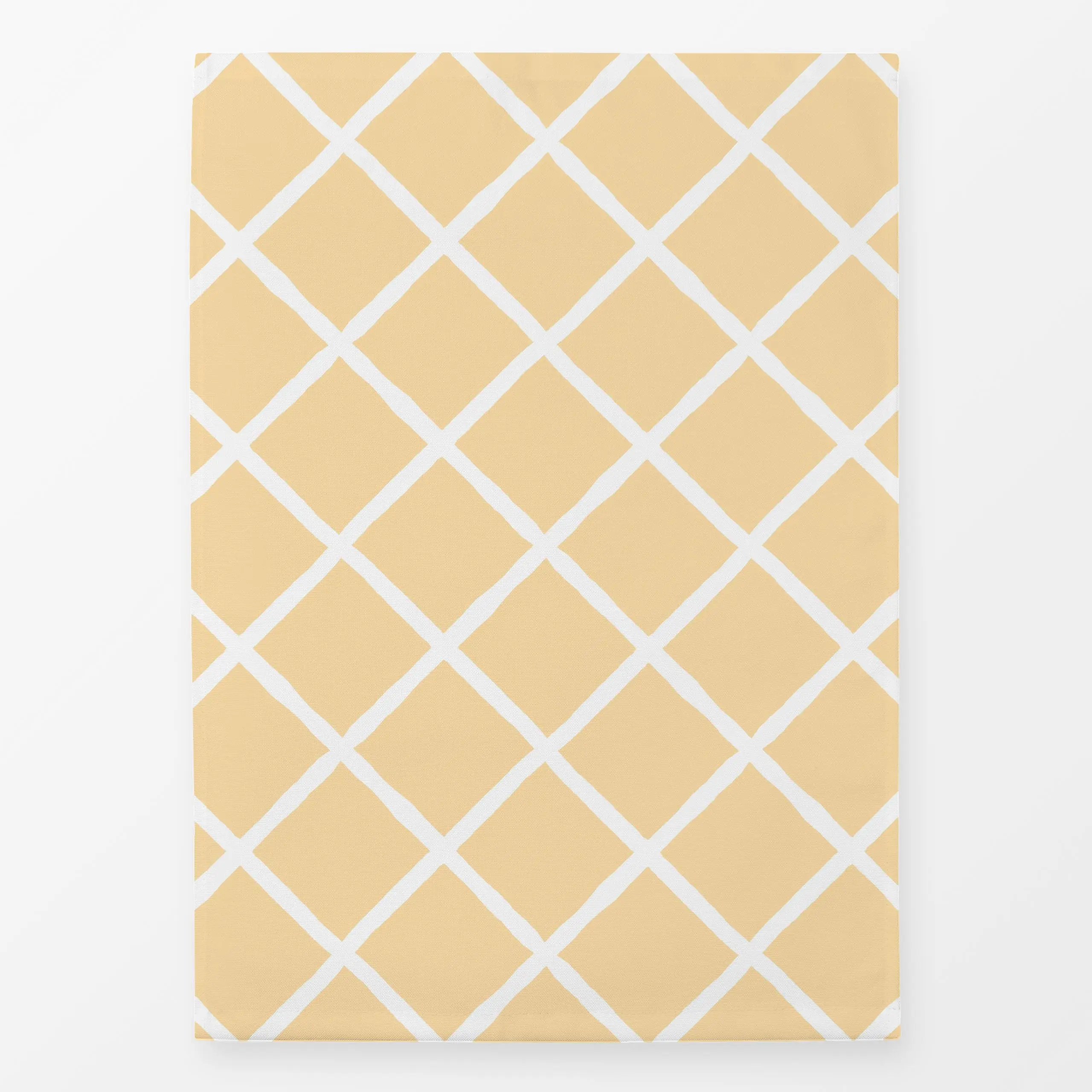 Geschirrtücher Raute Muster Hellgelb - Frühling, Symbole & Muster, Ostern - von „Monika Strigel"; Retro, Ostern, landhaus, g...