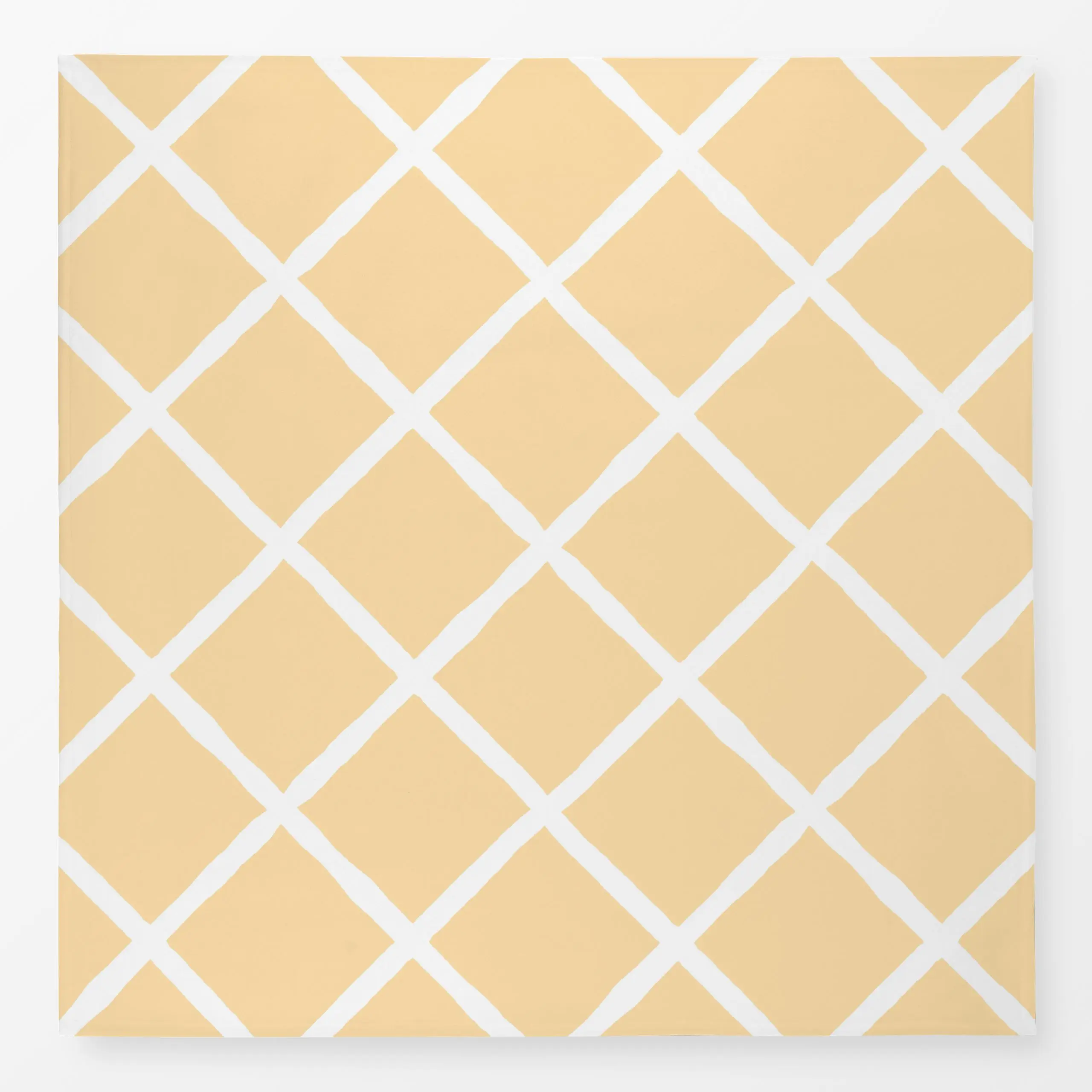 Tischdecke Raute Muster Hellgelb - Frühling, Symbole & Muster, Ostern - von „Monika Strigel"; Retro, Ostern, landhaus, gelb,...