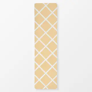 Tischläufer Raute Muster Hellgelb