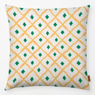 Kissen Cool Boho Mesh Pattern yellow