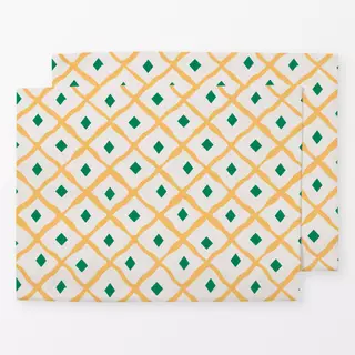 Tischset Cool Boho Mesh Pattern yellow