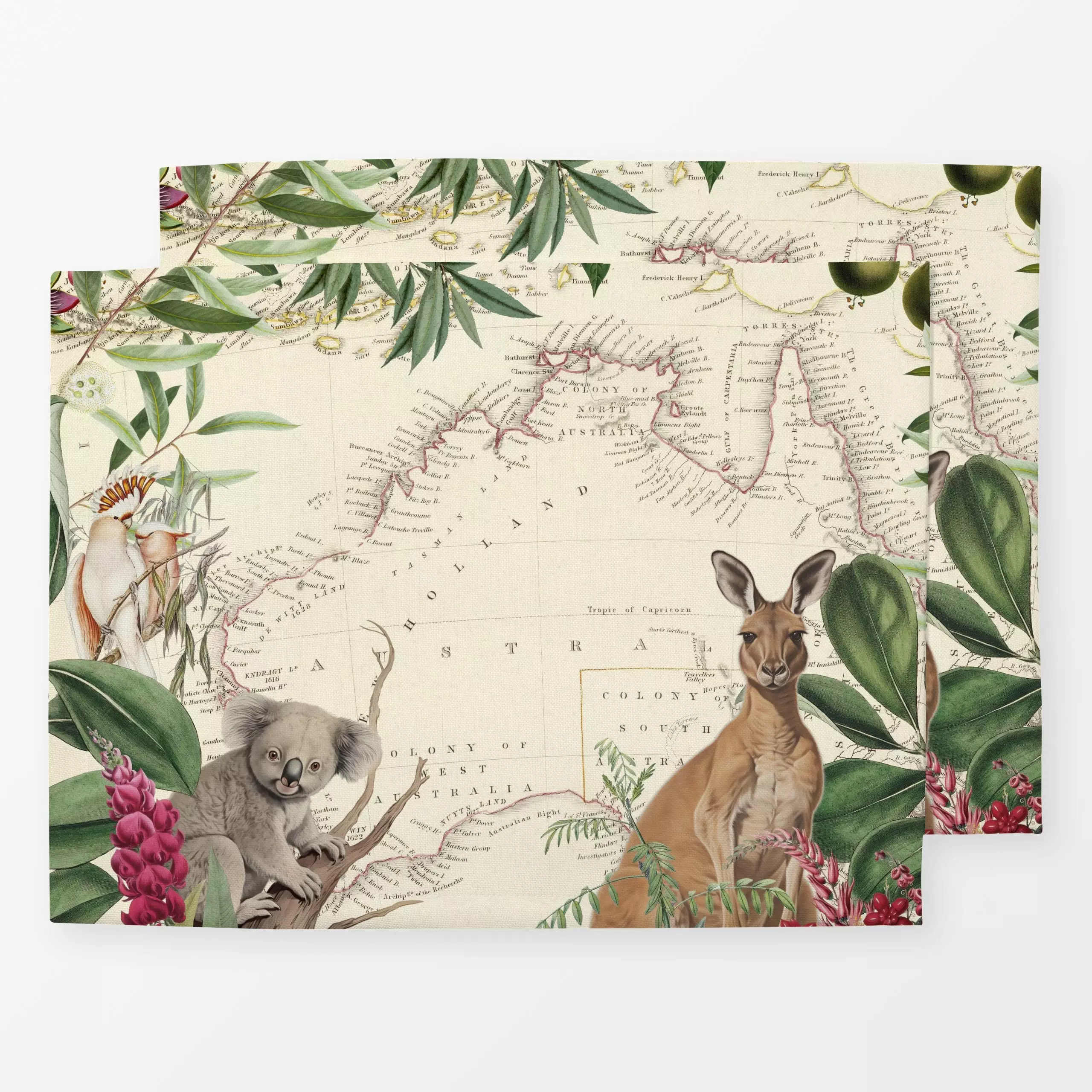 Tischset Australia Adventure, Blumen, von Andrea Haase