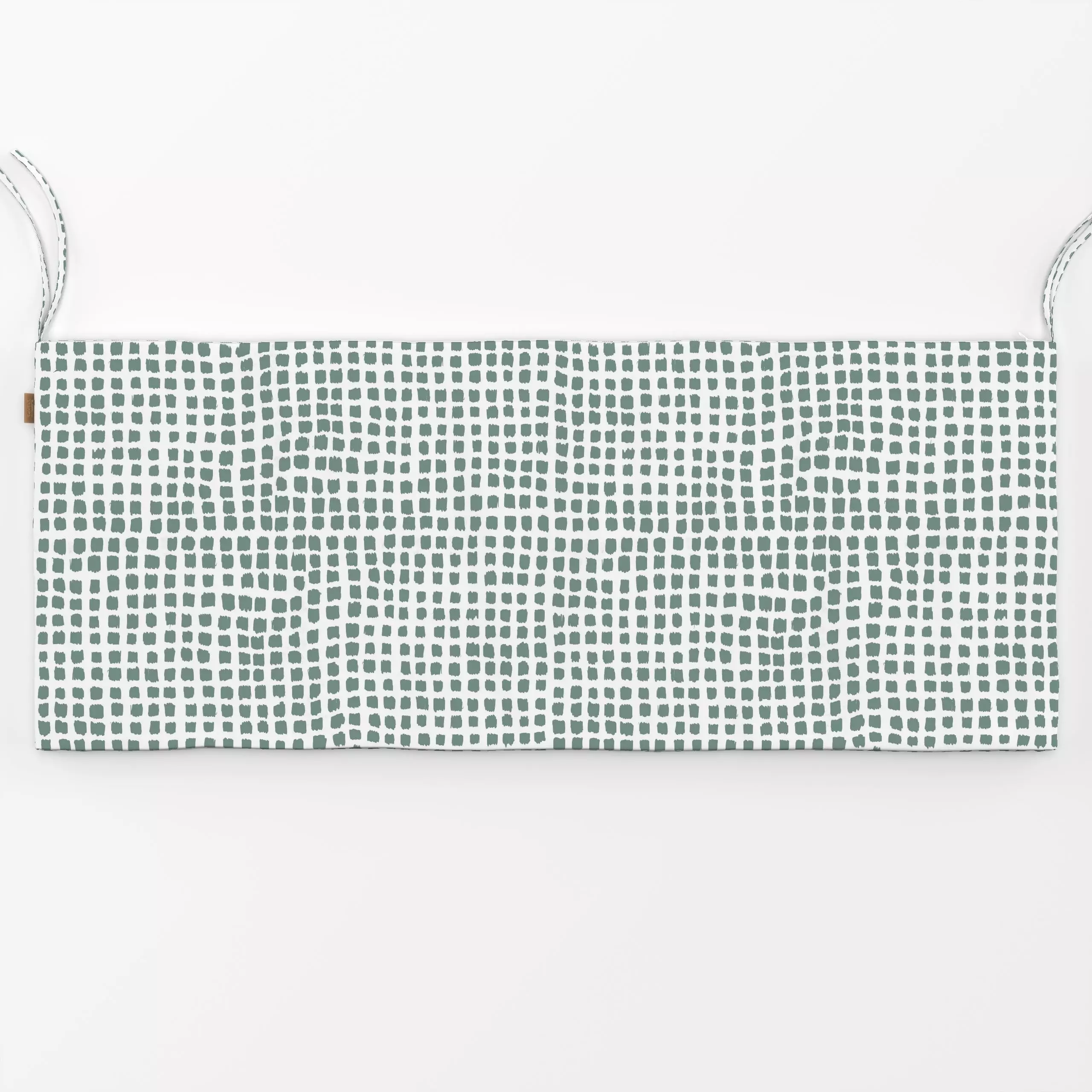 Bankauflage Little squares - modern green - Symbole & Muster - von „Heyduda"; Muster, skandinavisch, modern, grafisch, quadr...