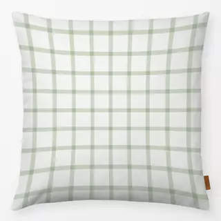 Kissen Windowpane Karo Grün