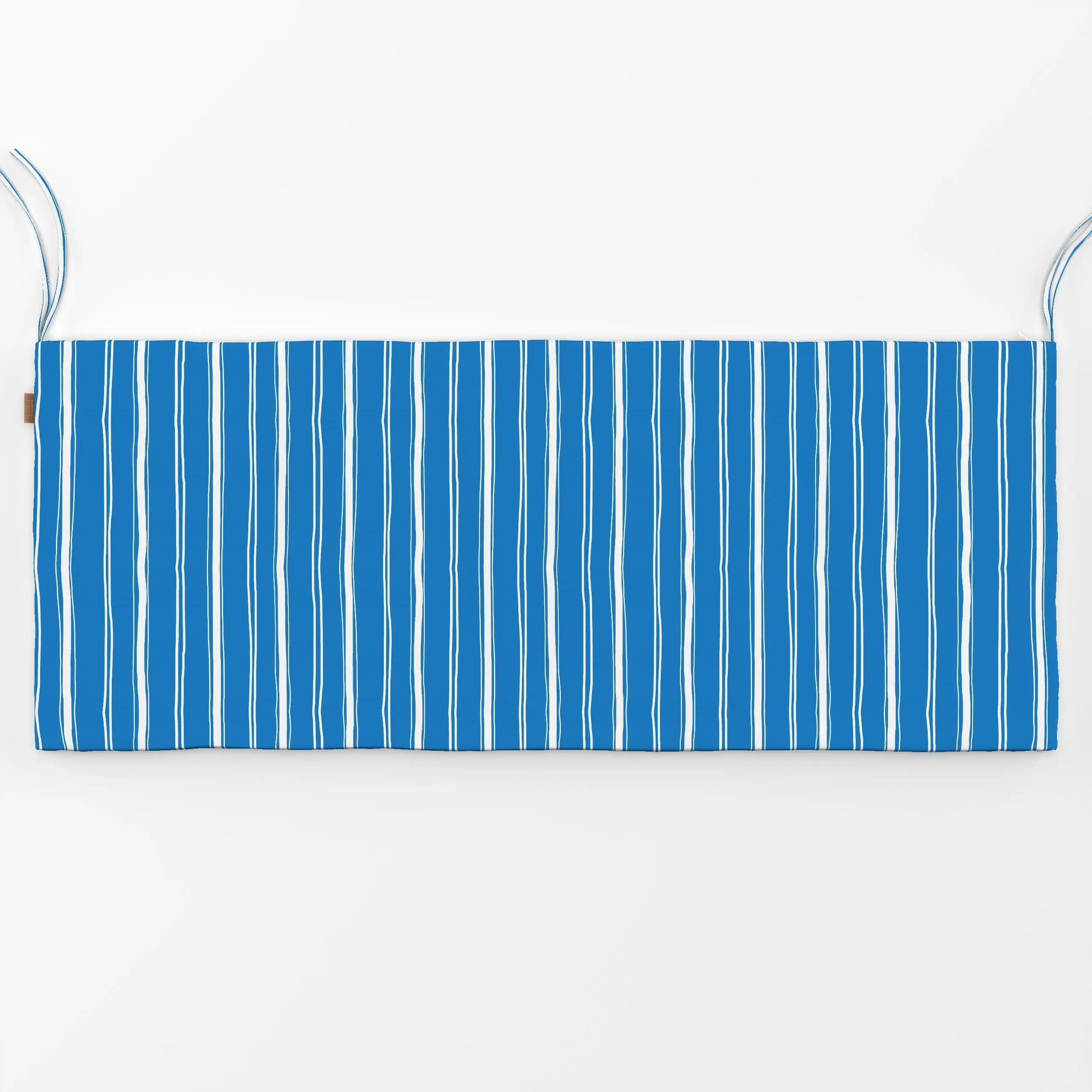 Bankauflage Streifen weiß-blau - Sommer, Symbole & Muster - von „Kathrin Löffler"; Streifen, Sommer, Summerfeeling, handgema...