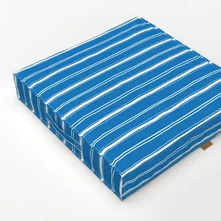 Bodenkissen Streifen weiß-blau