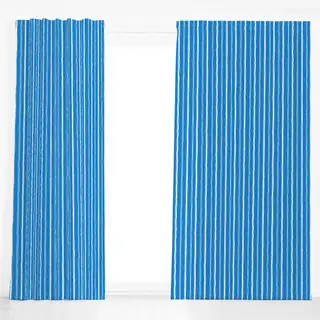Dekovorhang Streifen weiß-blau