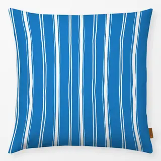 Kissen Streifen weiß-blau