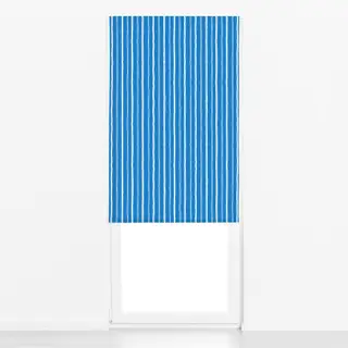 Raffrollo Streifen weiß-blau