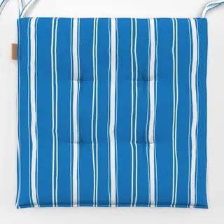 Sitzkissen Streifen weiß-blau