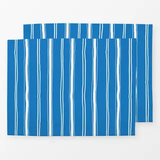 Tischset Streifen weiß-blau