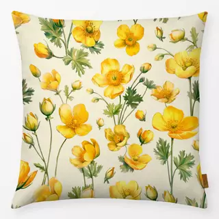 Kissen Streublümchen Muster Gelb