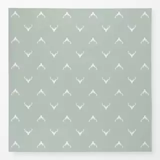 Tischdecke Hirschkopf Silhouette salbei