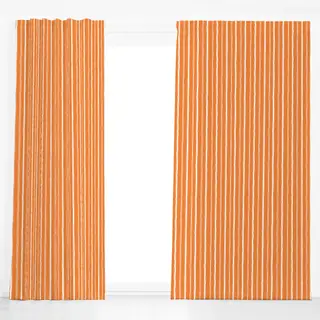 Dekovorhang Streifen weiß-orange