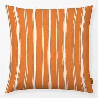 Kissen Streifen weiß-orange