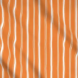 Meterware Streifen weiß-orange