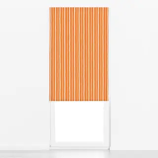 Raffrollo Streifen weiß-orange