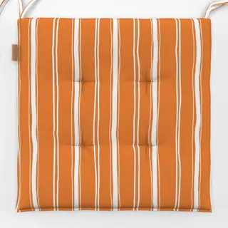 Sitzkissen Streifen weiß-orange