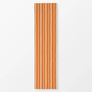 Tischläufer Streifen weiß-orange